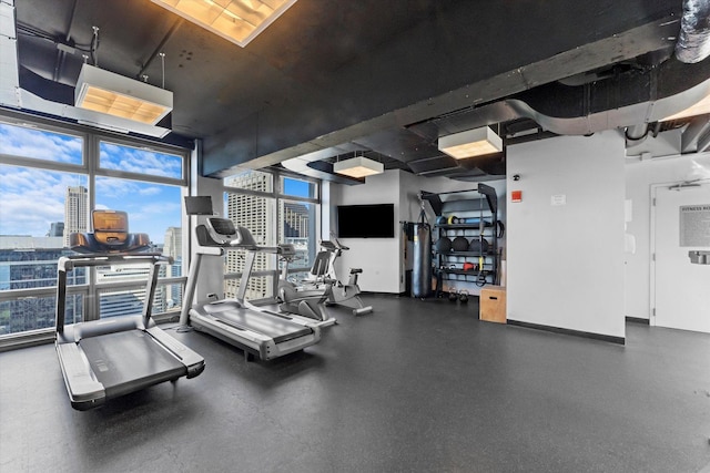 view of exercise room