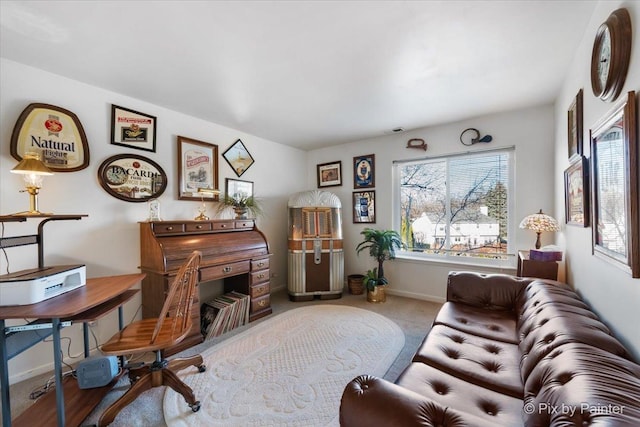 interior space featuring carpet floors