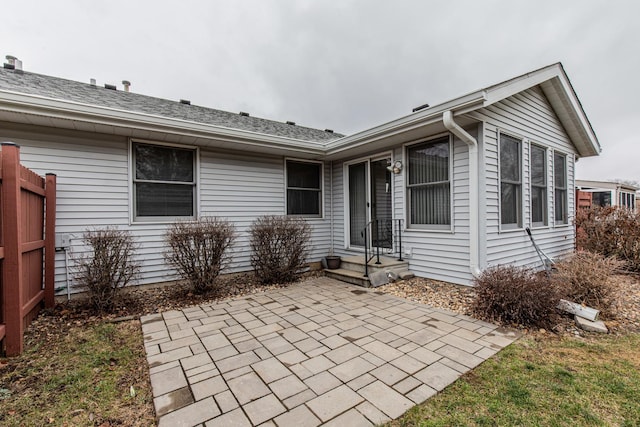 back of house with a patio area