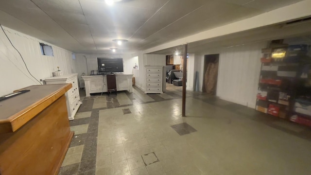 view of basement