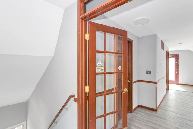 6N772 Tuscola Ave, Saint Charles, IL 60174 - hallway with light wood-style floors, an upstairs landing, and baseboards