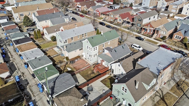 aerial view with a residential view