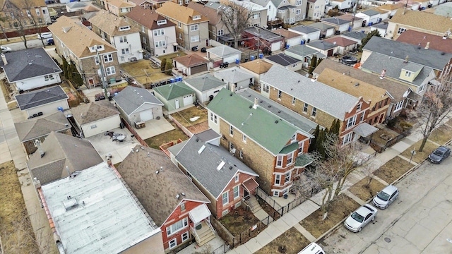 bird's eye view with a residential view