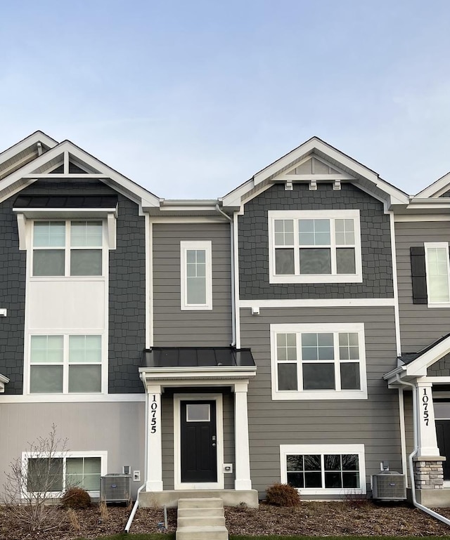 view of front of home with central AC