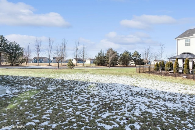 view of yard featuring a gazebo