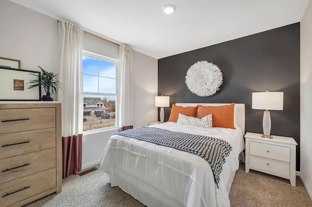 view of carpeted bedroom