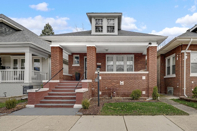 bungalow-style house with a porch