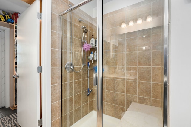 bathroom featuring an enclosed shower