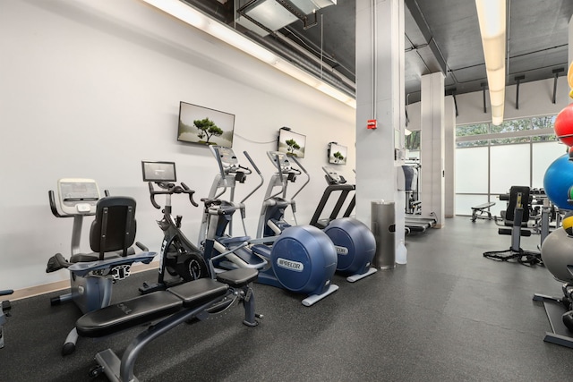 view of exercise room