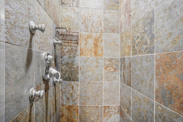 room details with a tile shower