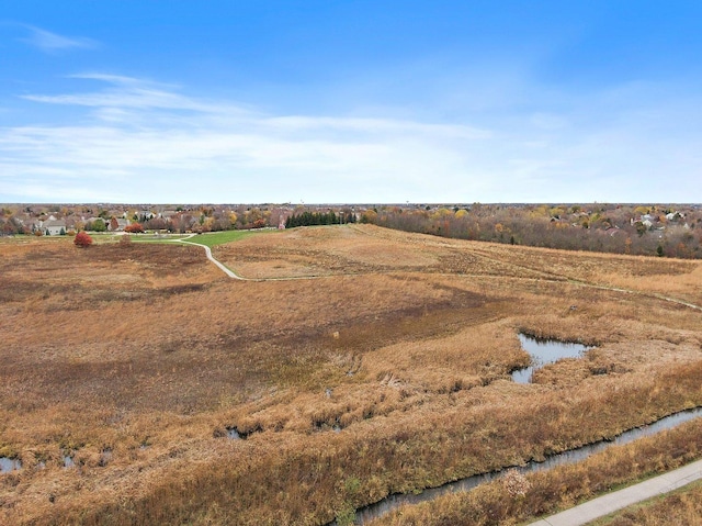 bird's eye view featuring a rural view