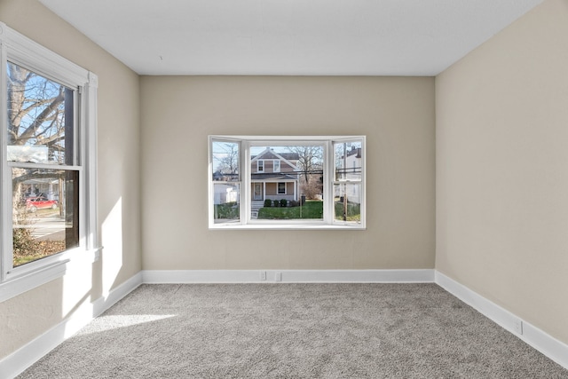 unfurnished room with carpet