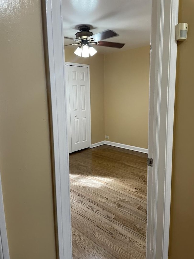 hallway featuring light hardwood / wood-style floors