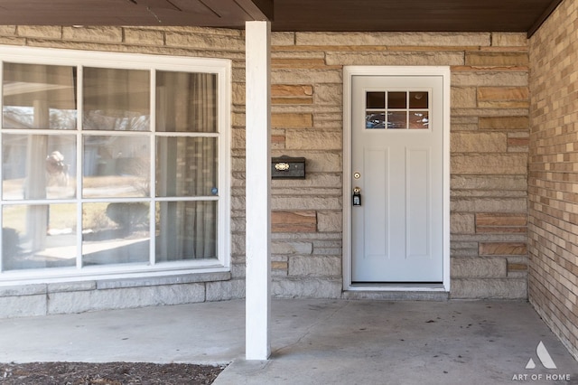 view of exterior entry