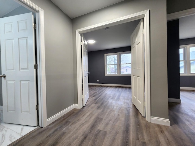 hall featuring hardwood / wood-style floors