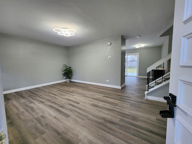 spare room featuring hardwood / wood-style floors