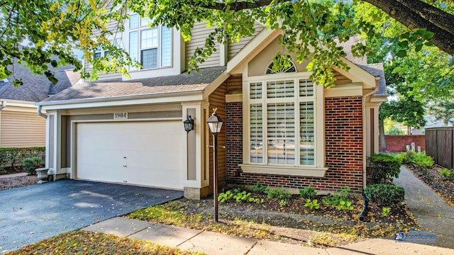 view of front of home featuring a garage