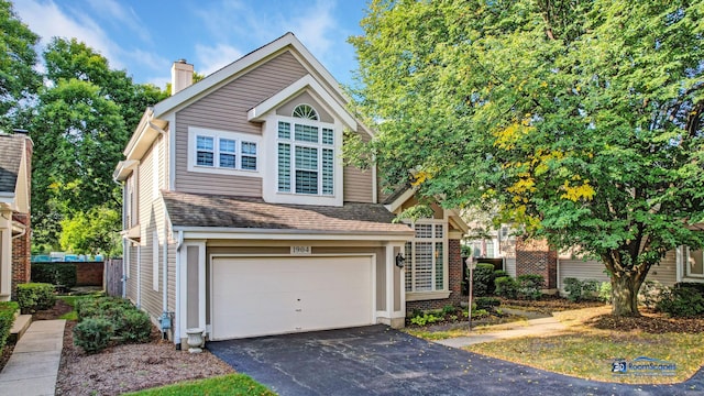 view of front facade with a garage