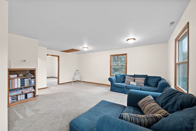 view of carpeted living room