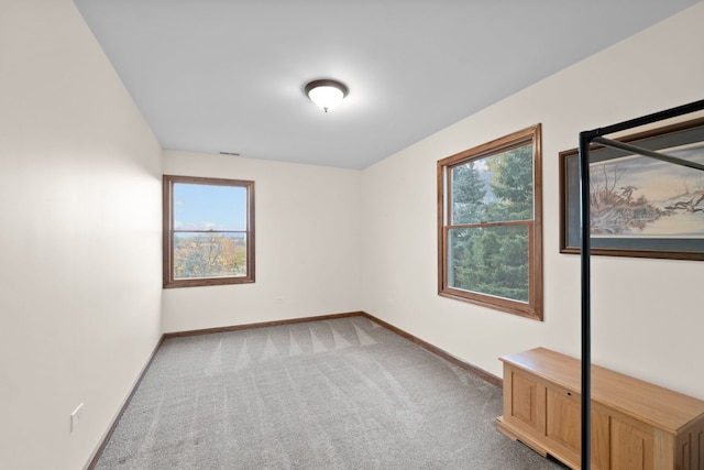 view of carpeted spare room