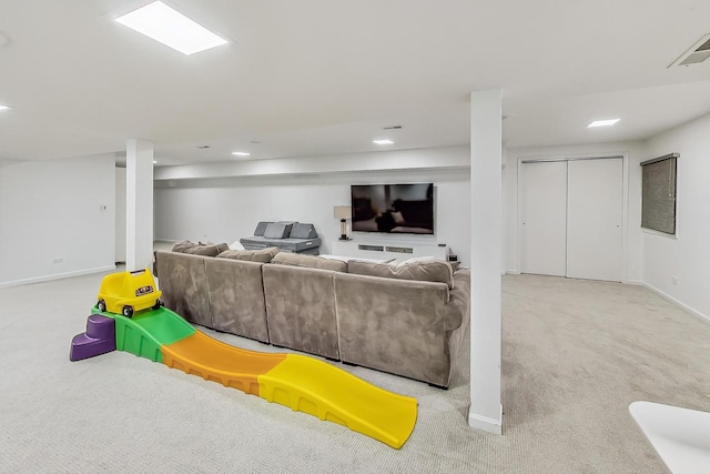 view of carpeted living room