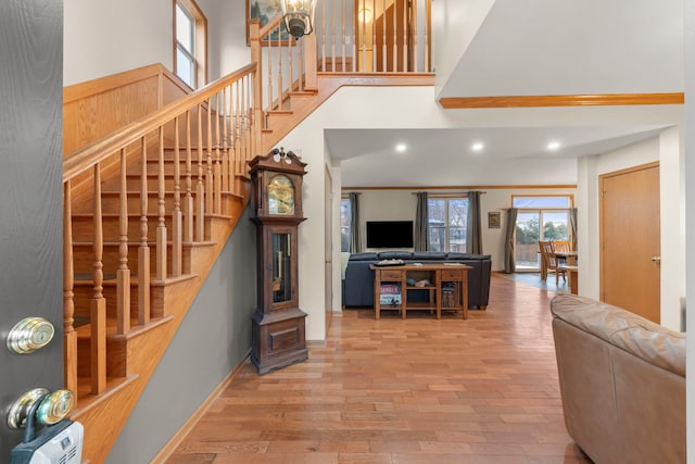 living room featuring wood-type flooring