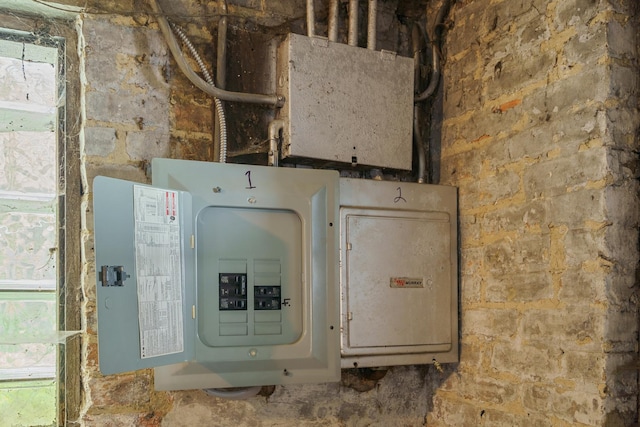 utility room featuring electric panel