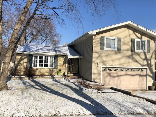 view of front of home featuring a garage