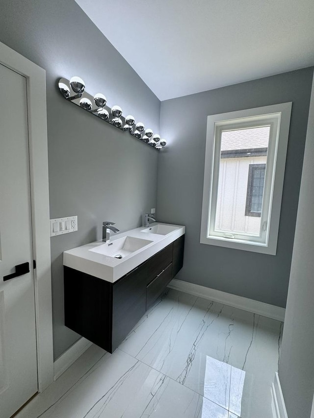 bathroom with vanity