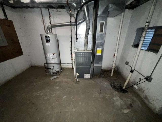 utilities with heating unit and water heater