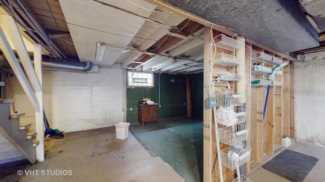 view of basement