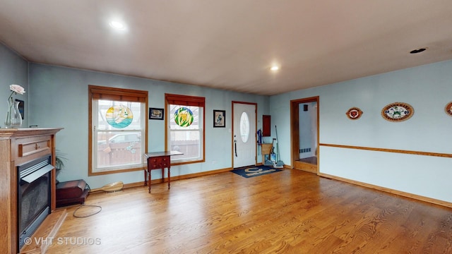 interior space with wood-type flooring