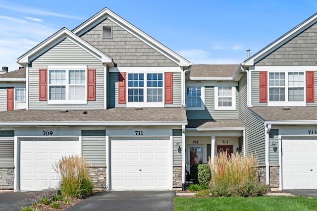 view of property featuring a garage