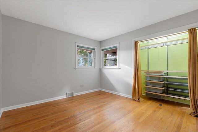 unfurnished bedroom featuring light hardwood / wood-style flooring