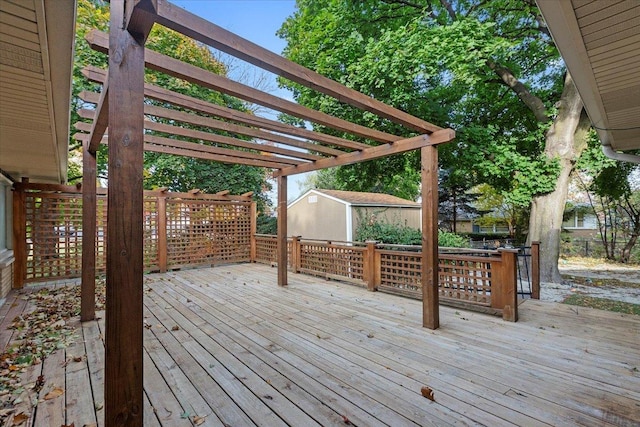 deck with a pergola