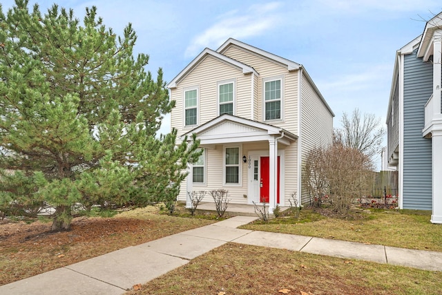 front of property with a front yard