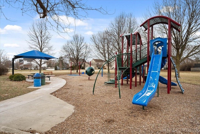 view of jungle gym