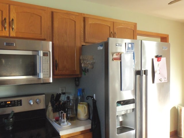 kitchen with appliances with stainless steel finishes