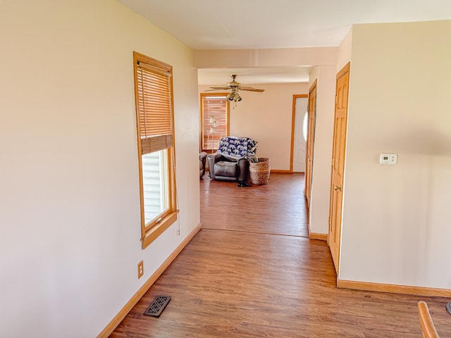 174 Rockyford Rd, Sublette, IL 61367 - corridor featuring light wood-style flooring and baseboards