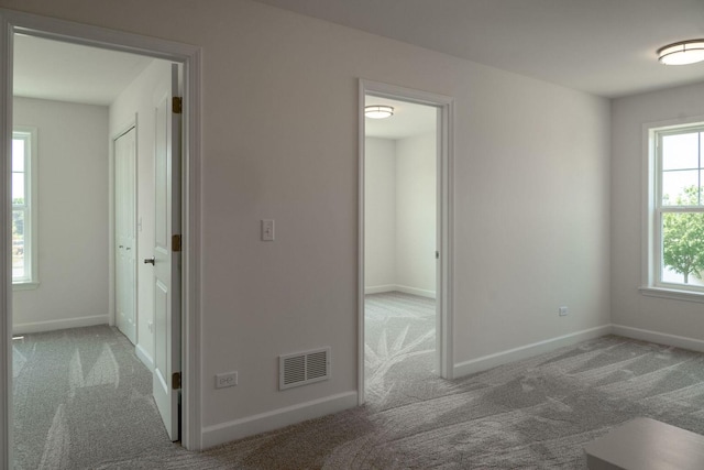 interior space with light colored carpet