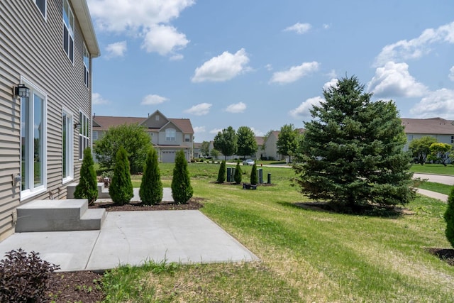 view of yard with a patio area