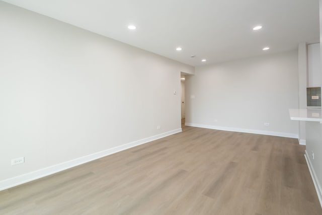 interior space with light wood-type flooring