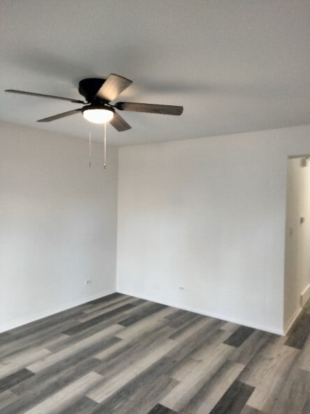 empty room featuring dark hardwood / wood-style floors