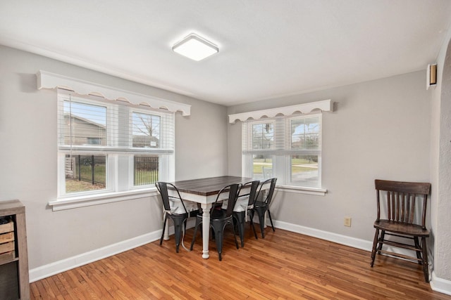 dining area featuring hardwood / wood-style floors