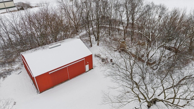 view of snowy aerial view