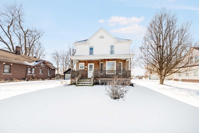 view of front of house featuring covered porch