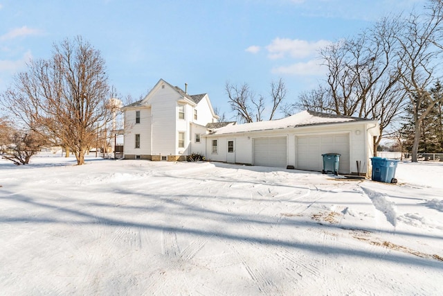 exterior space featuring a garage