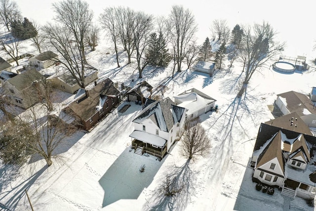 view of snowy aerial view