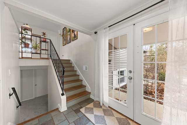 doorway to outside with french doors