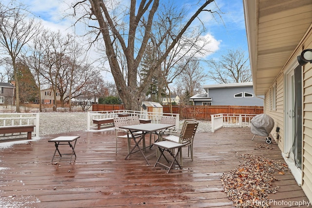 view of wooden deck